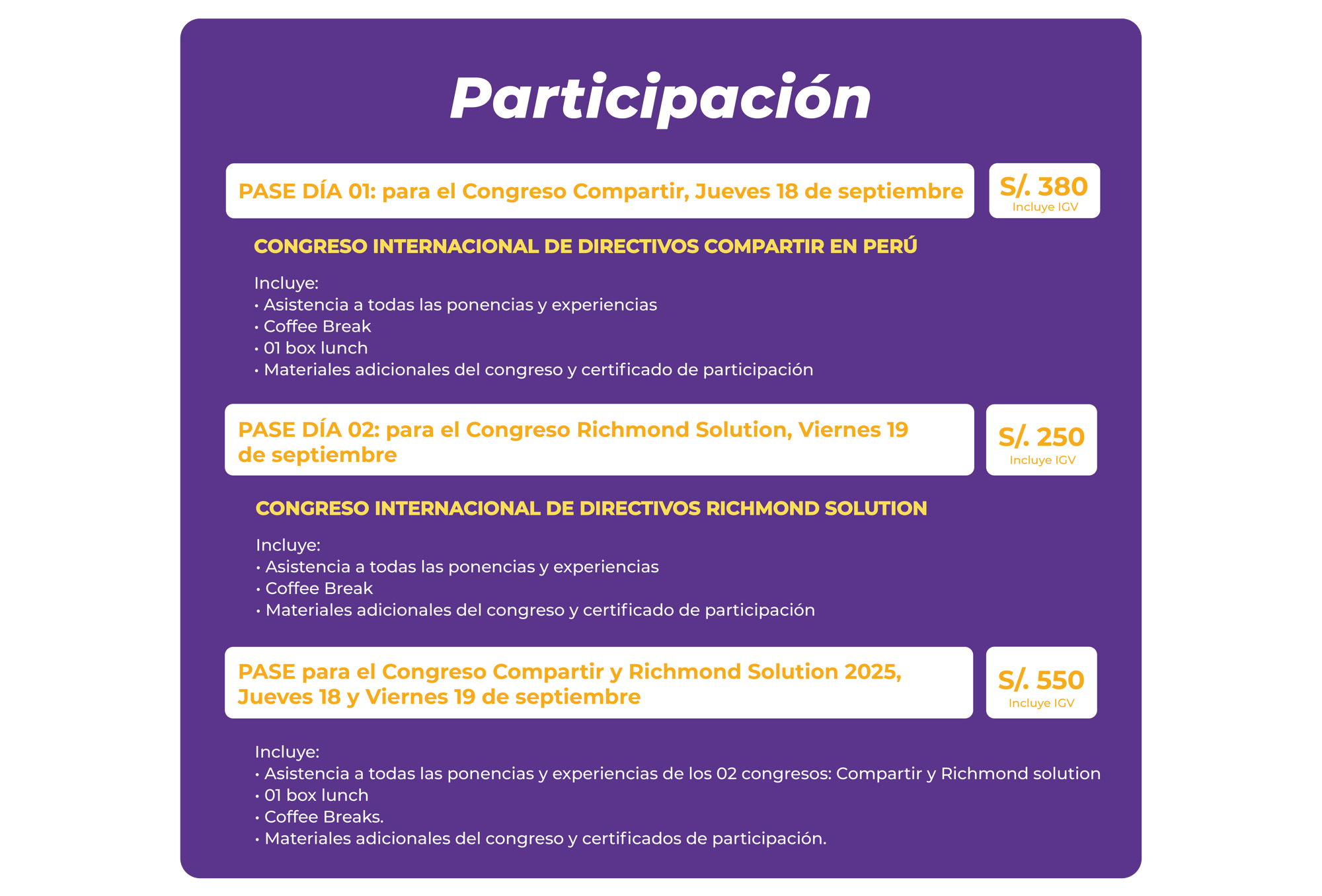 CONGRESO PARTICIPACIÓN COMPARTIR
